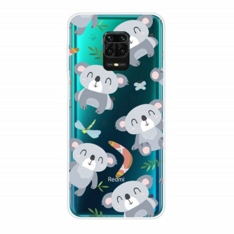 Coque Xiaomi Redmi Note 9S / Redmi Note 9 Pro Petits Pandas Gris