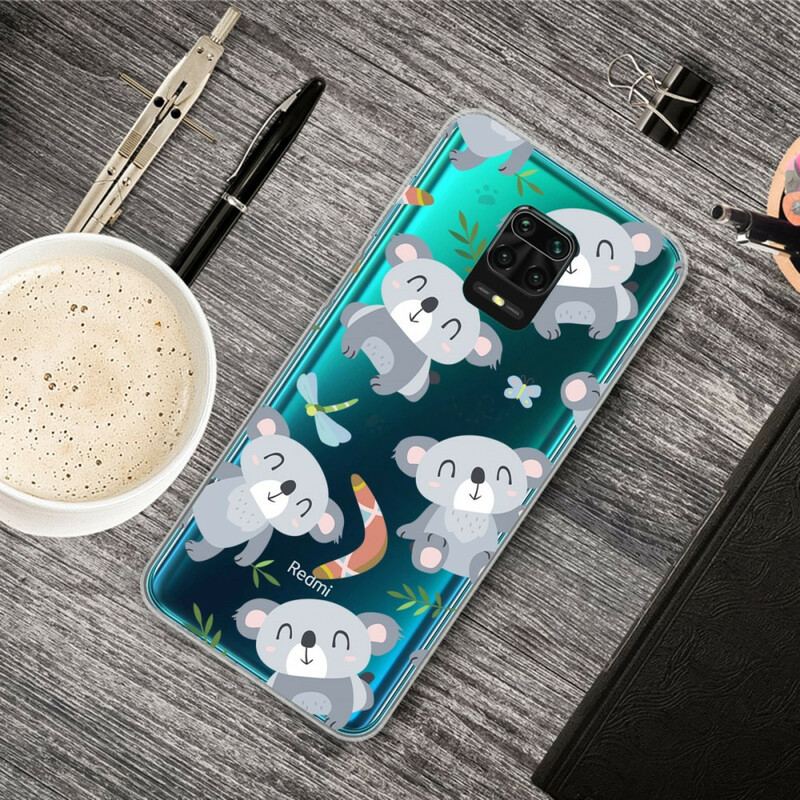 Coque Xiaomi Redmi Note 9S / Redmi Note 9 Pro Petits Pandas Gris