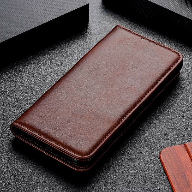 Flip Cover Xiaomi Redmi Note 9 Pro Cuir Fendu Élégance