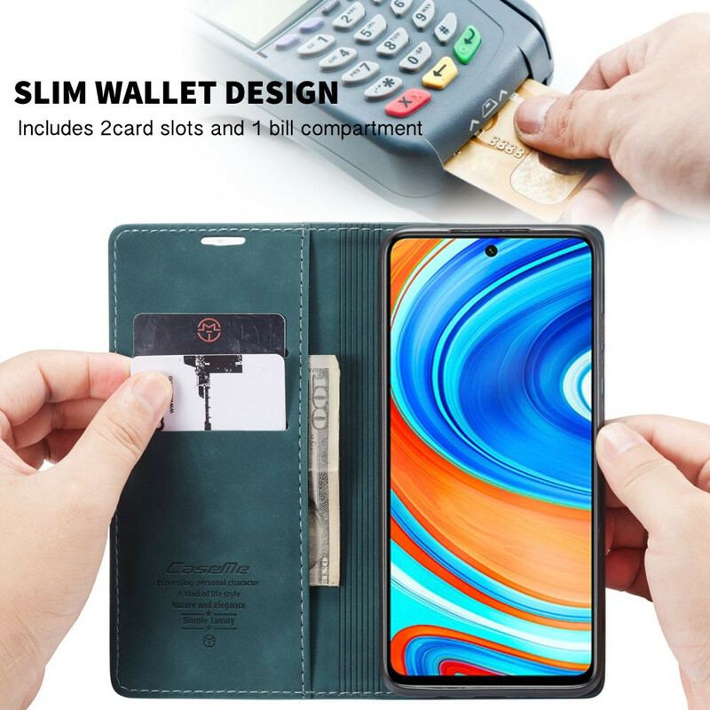 Flip Cover Xiaomi Redmi Note 9S / Redmi Note 9 Pro CASEME Simili Cuir