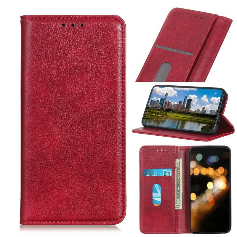 Flip Cover Xiaomi Redmi Note 9S / Redmi Note 9 Pro Cuir Fendu Élégance