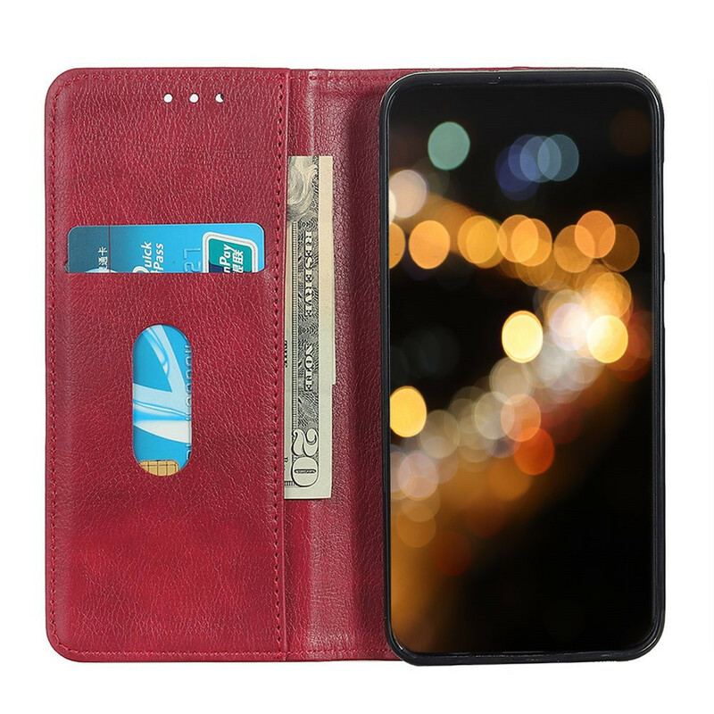 Flip Cover Xiaomi Redmi Note 9S / Redmi Note 9 Pro Cuir Fendu Élégance