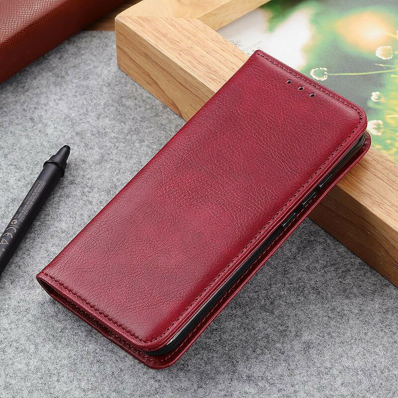 Flip Cover Xiaomi Redmi Note 9S / Redmi Note 9 Pro Cuir Fendu Élégance