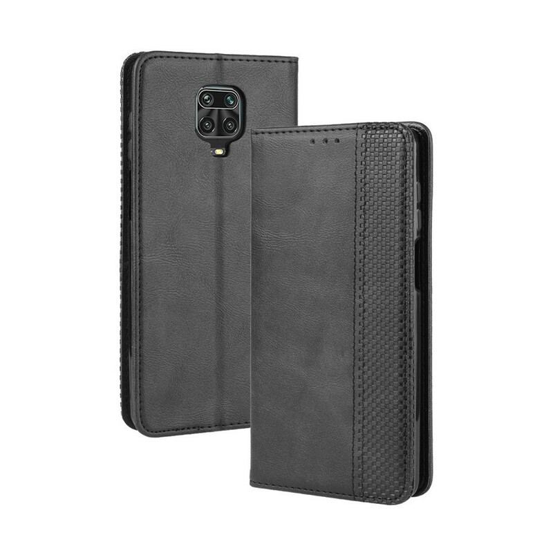 Flip Cover Xiaomi Redmi Note 9S / Redmi Note 9 Pro Effet Cuir Vintage Stylisé