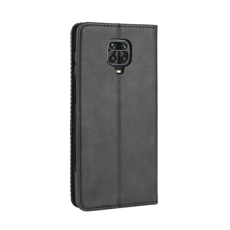 Flip Cover Xiaomi Redmi Note 9S / Redmi Note 9 Pro Effet Cuir Vintage Stylisé