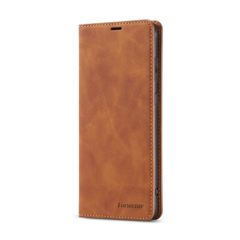 Flip Cover Xioami Redmi Note 9S / Redmi Note 9 Pro Effet Cuir FORWENW