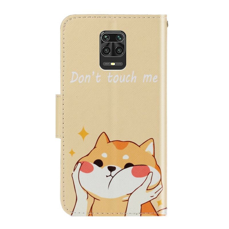 Housse Xiaomi Redmi Note 9 Pro Chat Don't Touch Me à Lanière