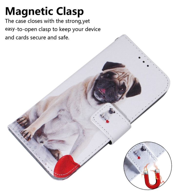 Housse Honor Magic 5 Lite Pug Dog à Lanière