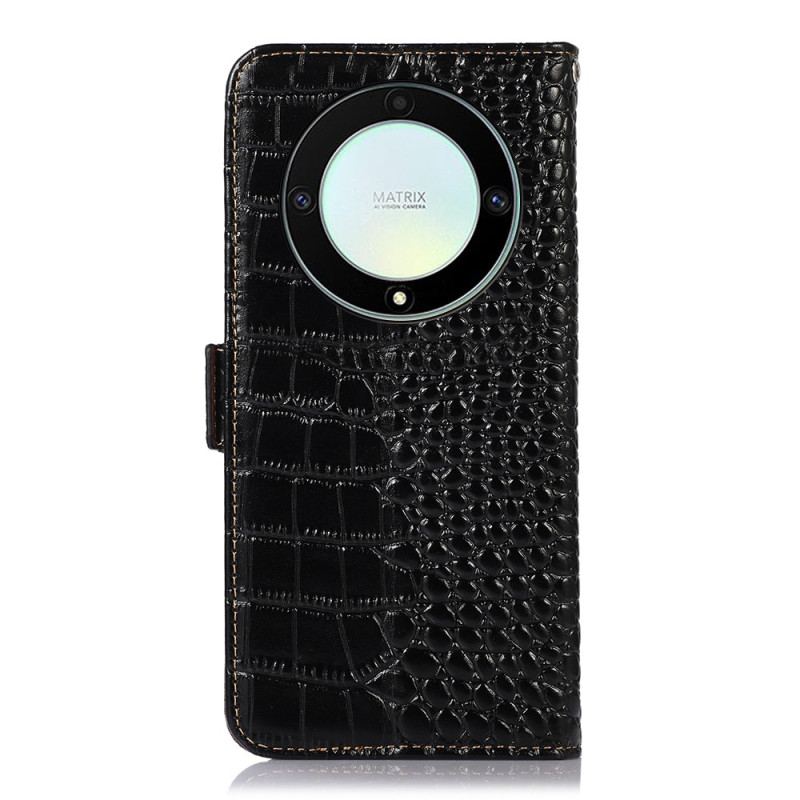 Housse Honor Magic 5 Lite Style Crocodile RFID