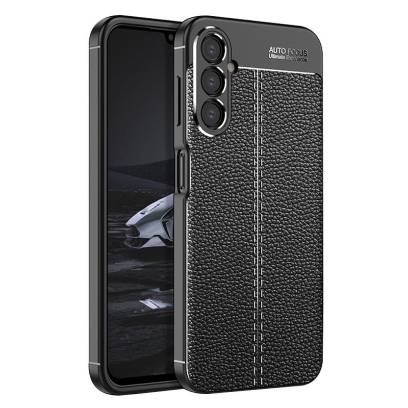 Coque Samsung Galaxy A14 5G / A14 Effet Cuir Litchi Double Line