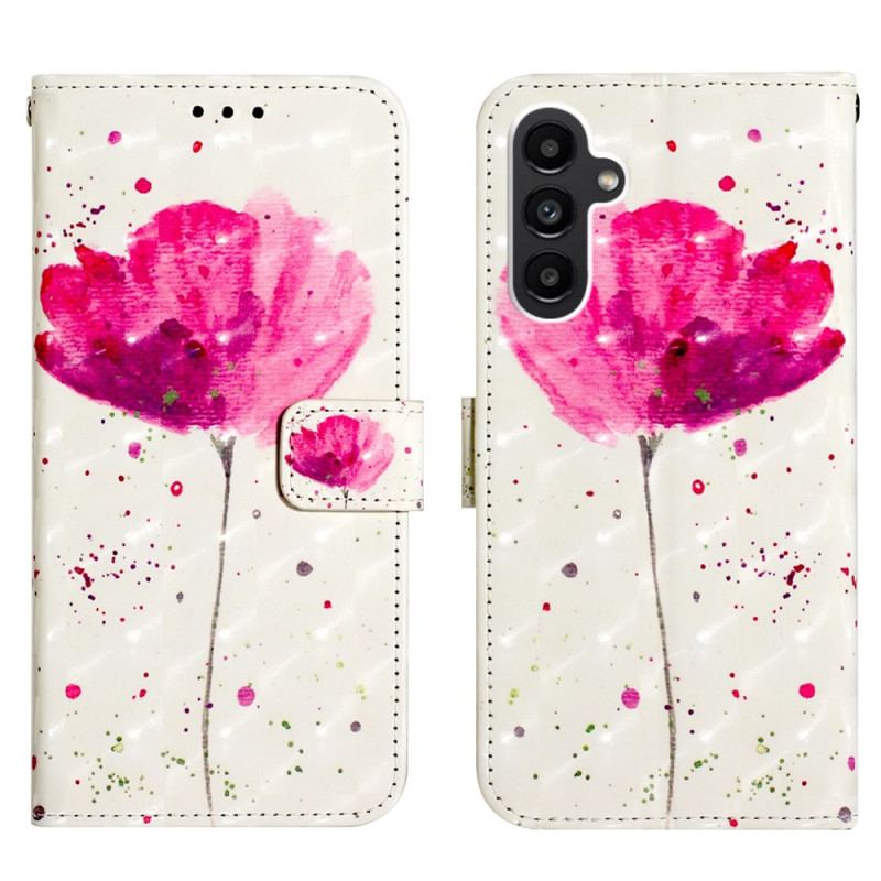 Housse Samsung Galaxy A14 5G / A14 Coquelicot à Lanière