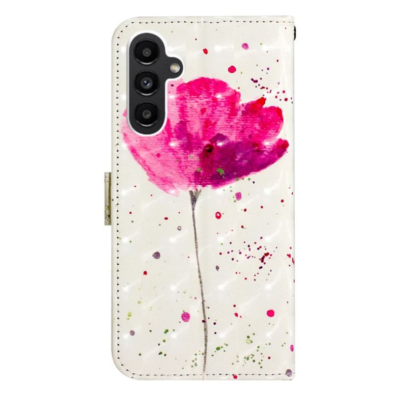 Housse Samsung Galaxy A14 5G / A14 Coquelicot à Lanière