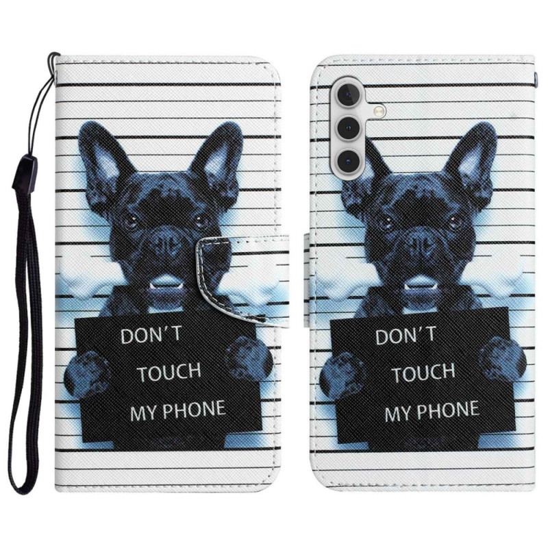 Housse Samsung Galaxy A14 5G / A14 Dog Don't Touch à Lanière