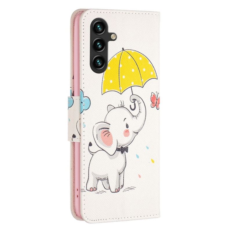 Housse Samsung Galaxy A14 5G / A14 Éléphant sous la Pluie