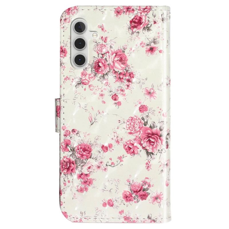 Housse Samsung Galaxy A14 5G / A14 Fleurs Liberty à Lanière