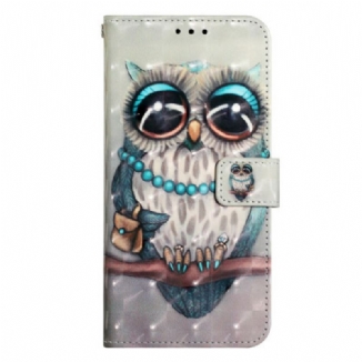 Housse Samsung Galaxy A14 5G / A14 Miss Hibou à Lanière