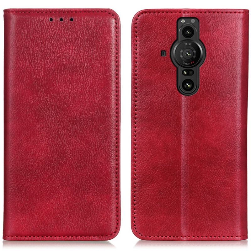 Flip Cover Sony Xperia Pro-I Cuir Litchi Fendu