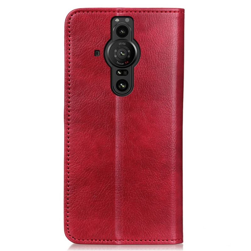 Flip Cover Sony Xperia Pro-I Cuir Litchi Fendu