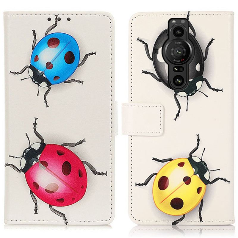 Housse Sony Xperia Pro-I Coccinelles