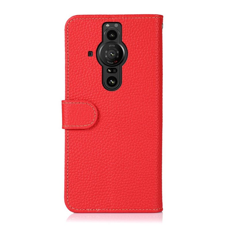 Housse Sony Xperia Pro-I Cuir Litchi KHAZNEH