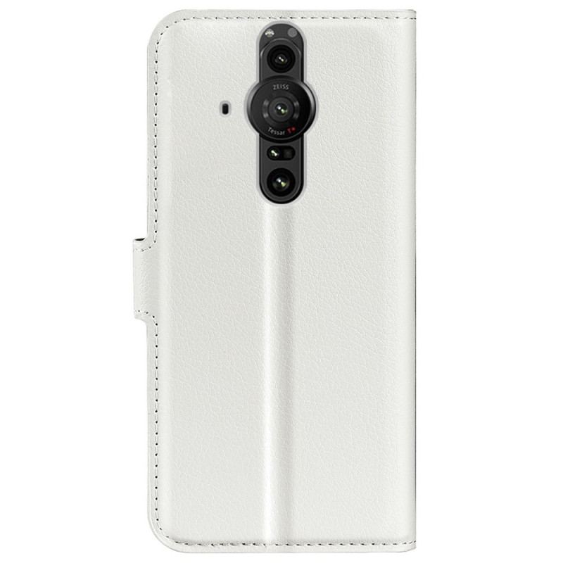 Housse Sony Xperia Pro-I Effet Litchi Classique