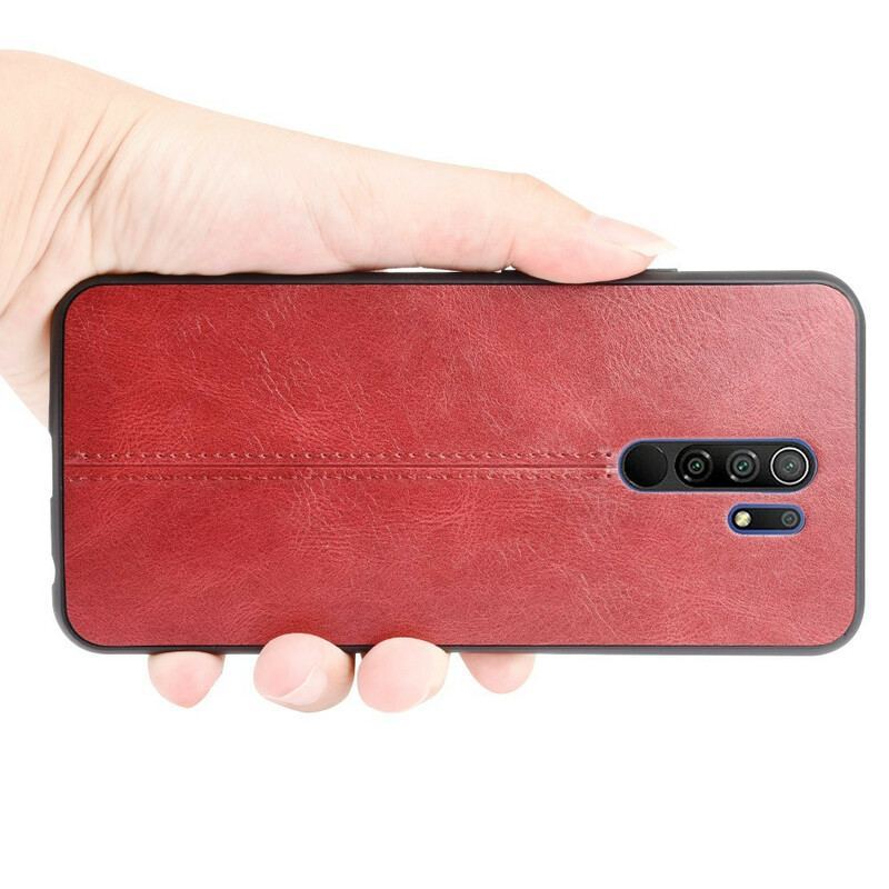 Coque Xiaomi Redmi 9 Effet Cuir Couture