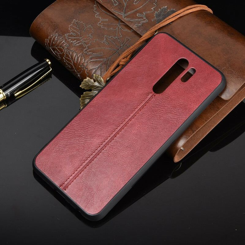 Coque Xiaomi Redmi 9 Effet Cuir Couture