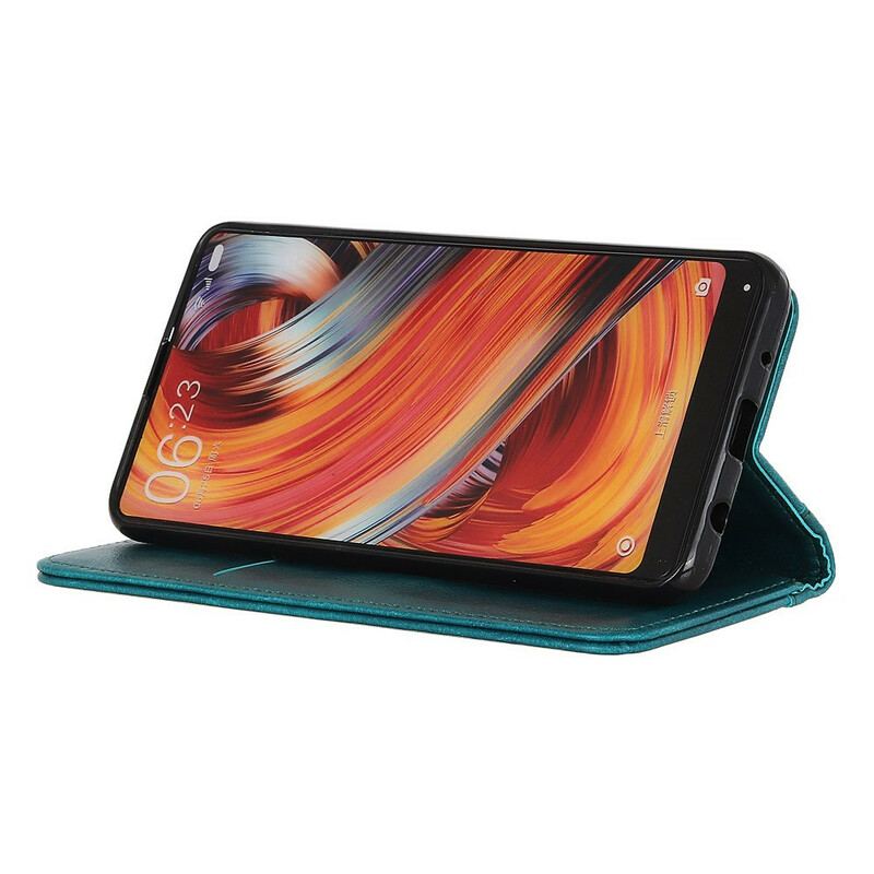 Flip Cover Xiaomi Redmi 9 Version Cuir Litchi Fendu