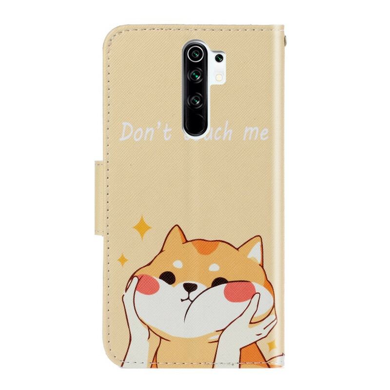 Housse Xiaomi Redmi 9 Chat Don't Touch Me à Lanière