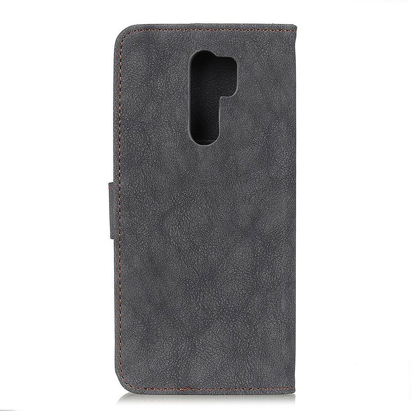 Housse Xiaomi Redmi 9 Cuir Fendu Rétro KHAZNEH