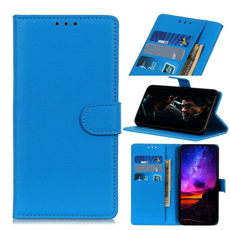 Housse Xiaomi Redmi 9 Effet Cuir Litchi Premium