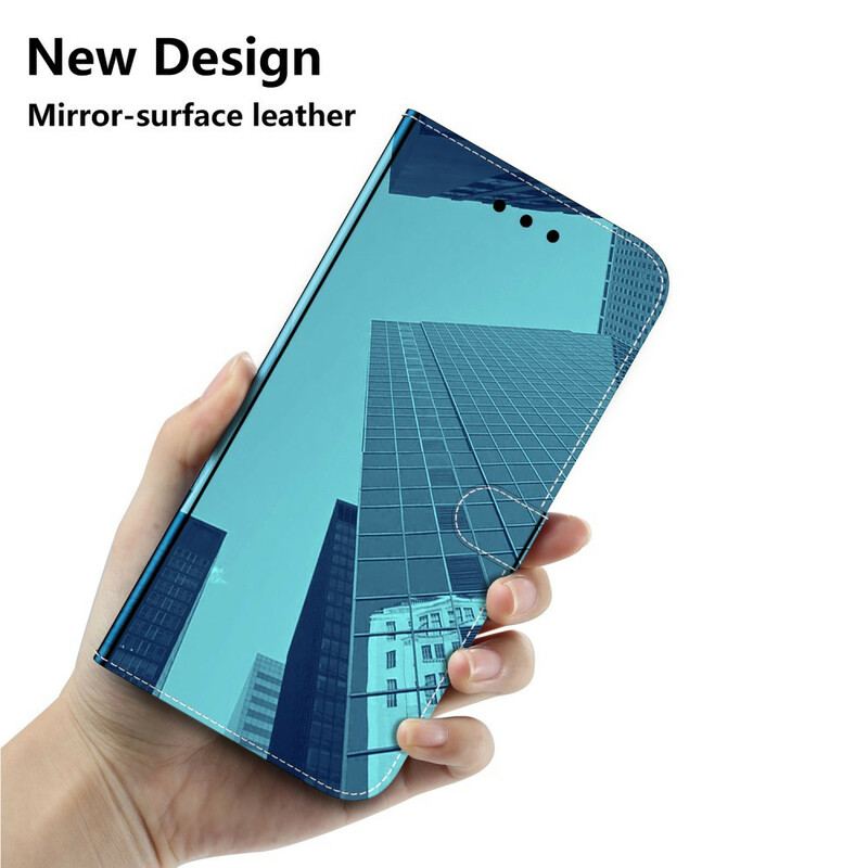 Housse Xiaomi Redmi 9 Simili Cuir Couverture Miroir