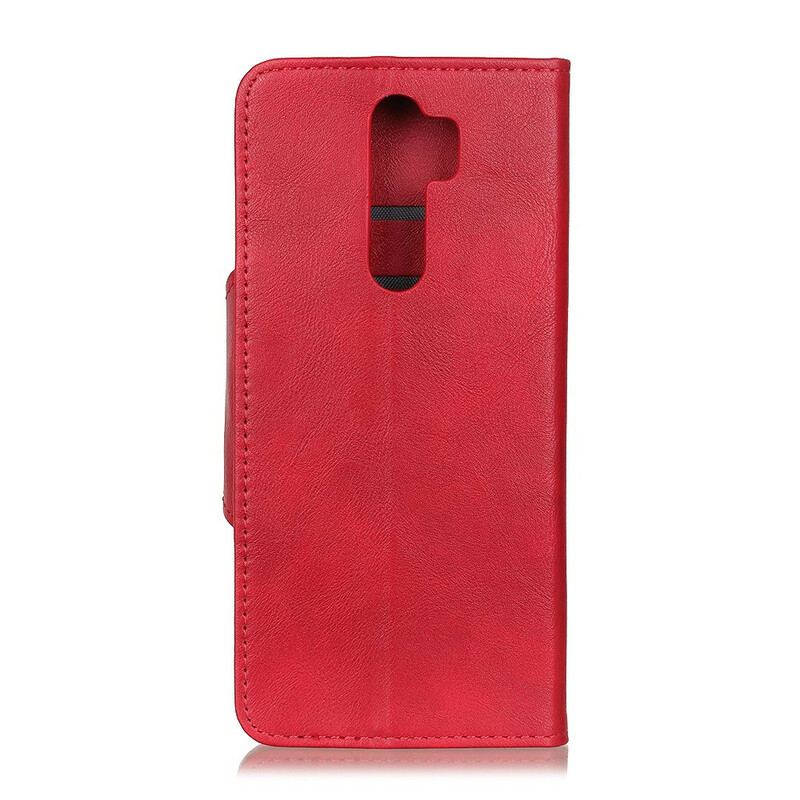 Housse Xiaomi Redmi 9 Simili Cuir Vintage et Bouton