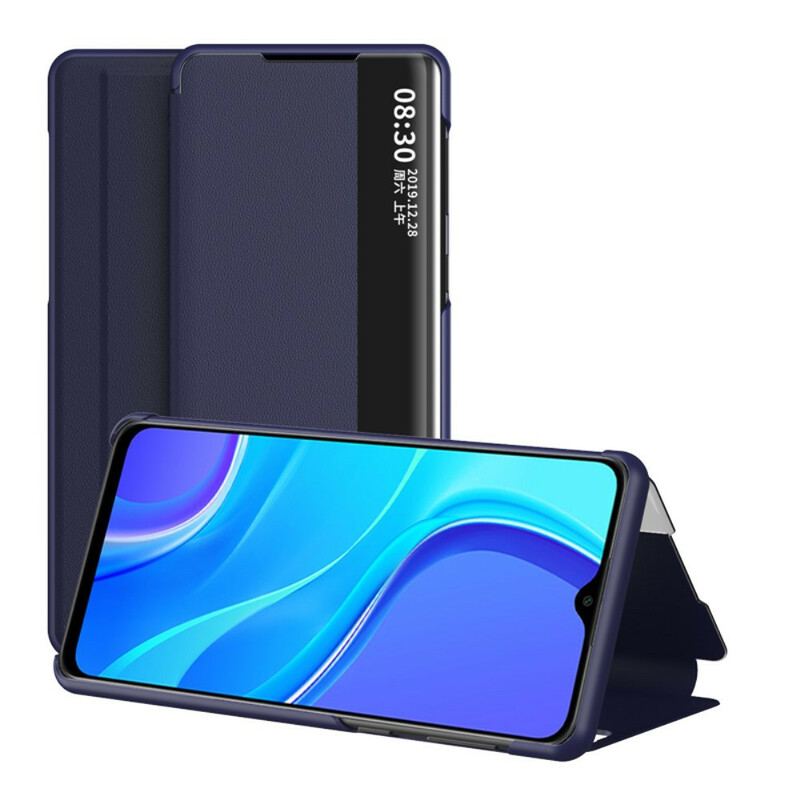 View Cover Xiaomi Redmi 9 Simili Cuir Texturé