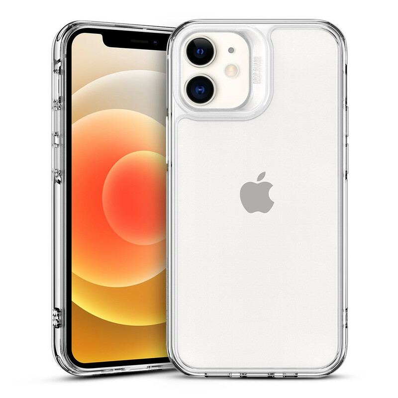 Coque iPhone 12 Mini Dos en Verre et Rebords en Silicone