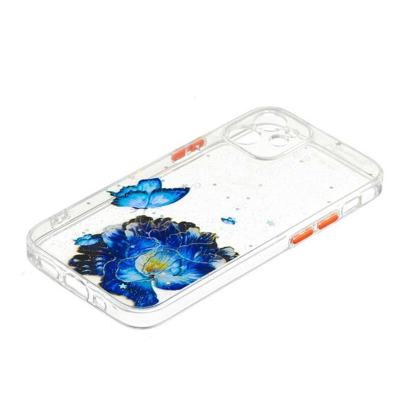 Coque iPhone 12 Mini Hybride Papillon Floral