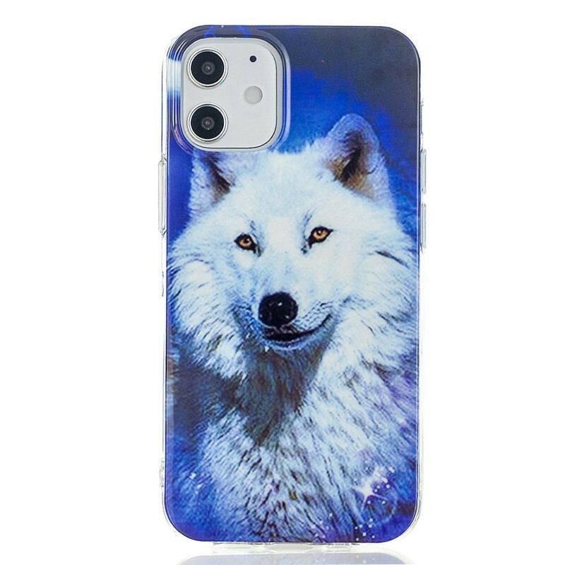 Coque iPhone 12 Mini Série Loup Fluorescente