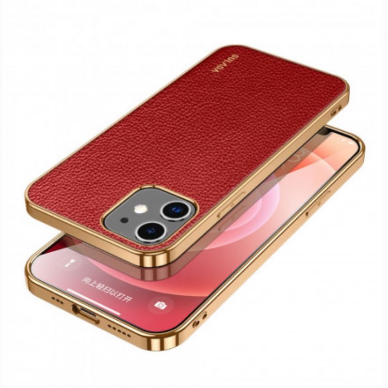 Coque iPhone 12 Mini Style Cuir SULADA