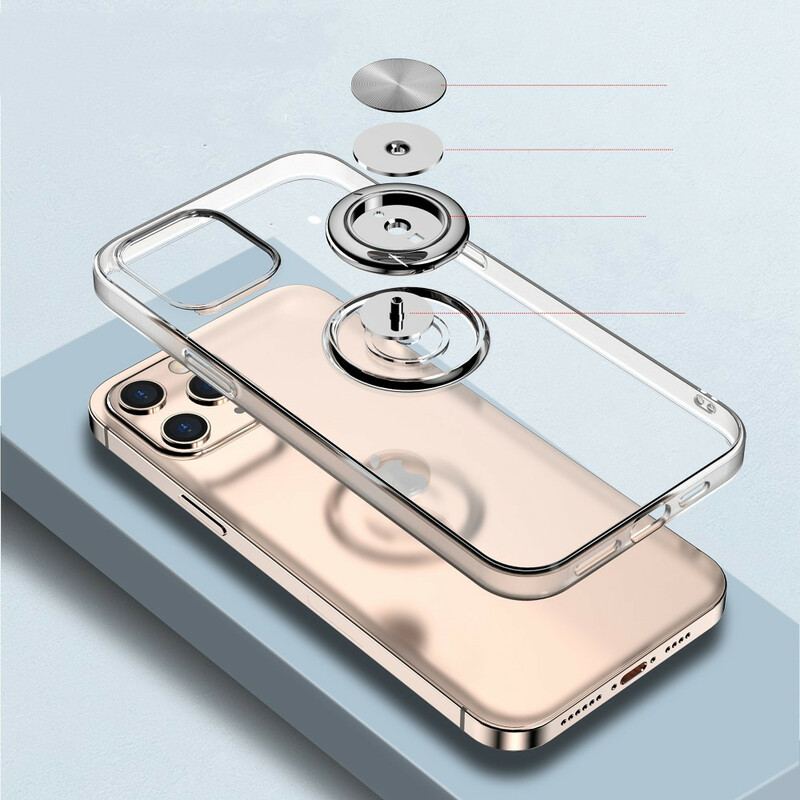 Coque iPhone 12 Mini Transparente avec Anneau-Support