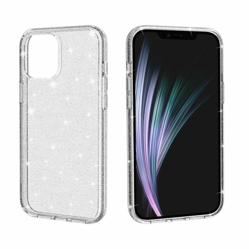 Coque iPhone 12 Mini Transparente Paillettes