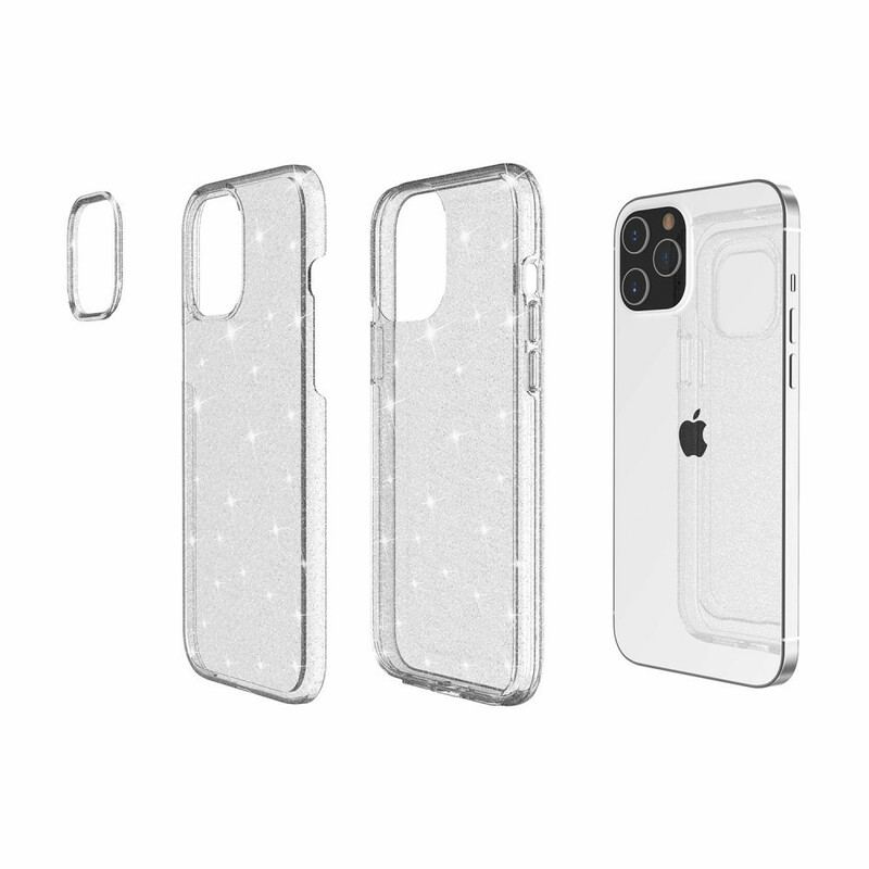 Coque iPhone 12 Mini Transparente Paillettes