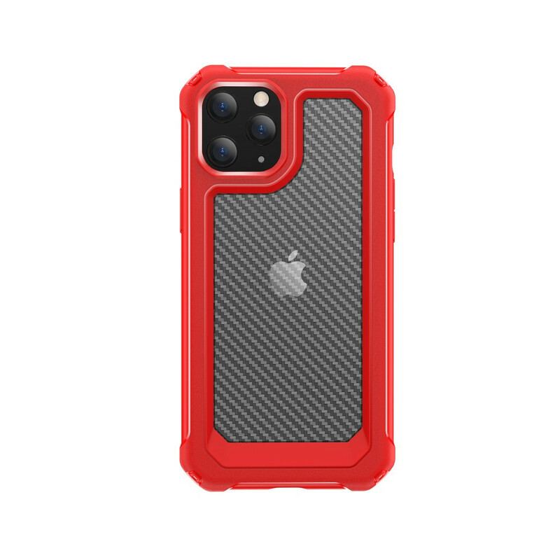 Coque iPhone 12 Mini Transparente Texture Fibre Carbone