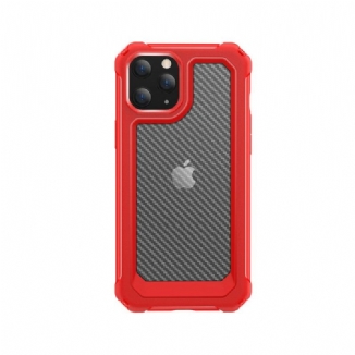 Coque iPhone 12 Mini Transparente Texture Fibre Carbone