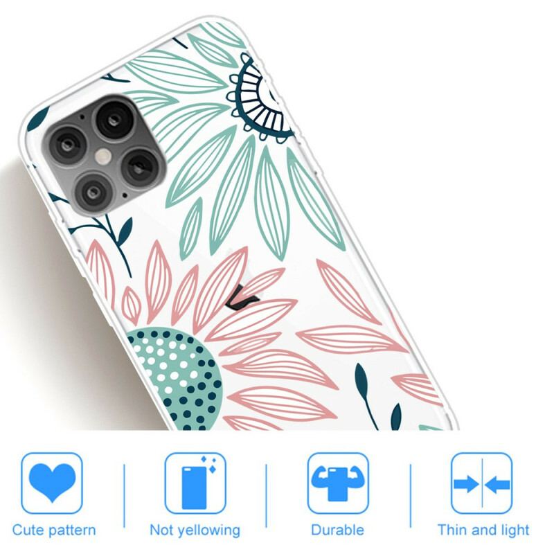 Coque iPhone 12 Mini Transparente Une Fleur