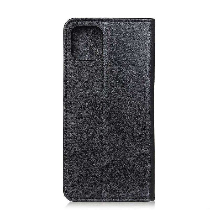 Flip Cover iPhone 12 Mini Cuir Fendu Élégance