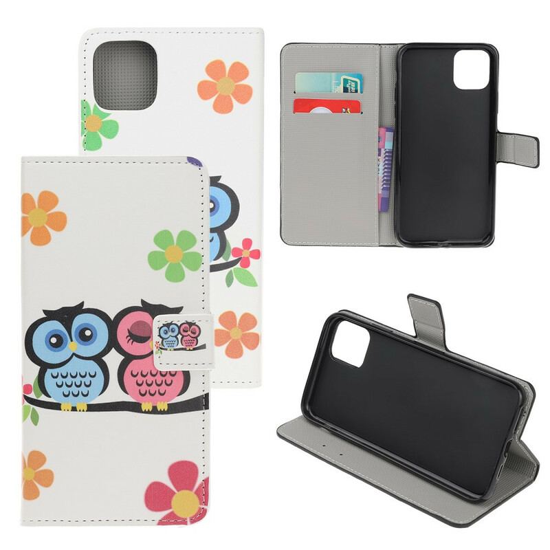 Housse iPhone 12 Mini Couple de Hiboux