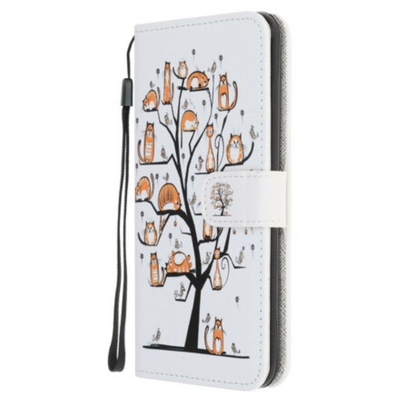 Housse iPhone 12 Mini Funky Cats à Lanière