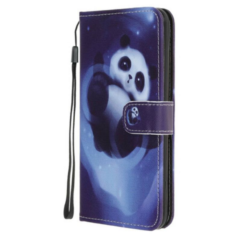 Housse iPhone 12 Mini Panda Space à Lanière