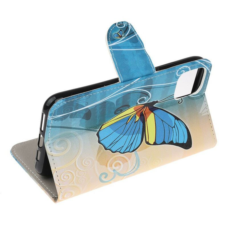 Housse iPhone 12 Mini Papillon Coloré