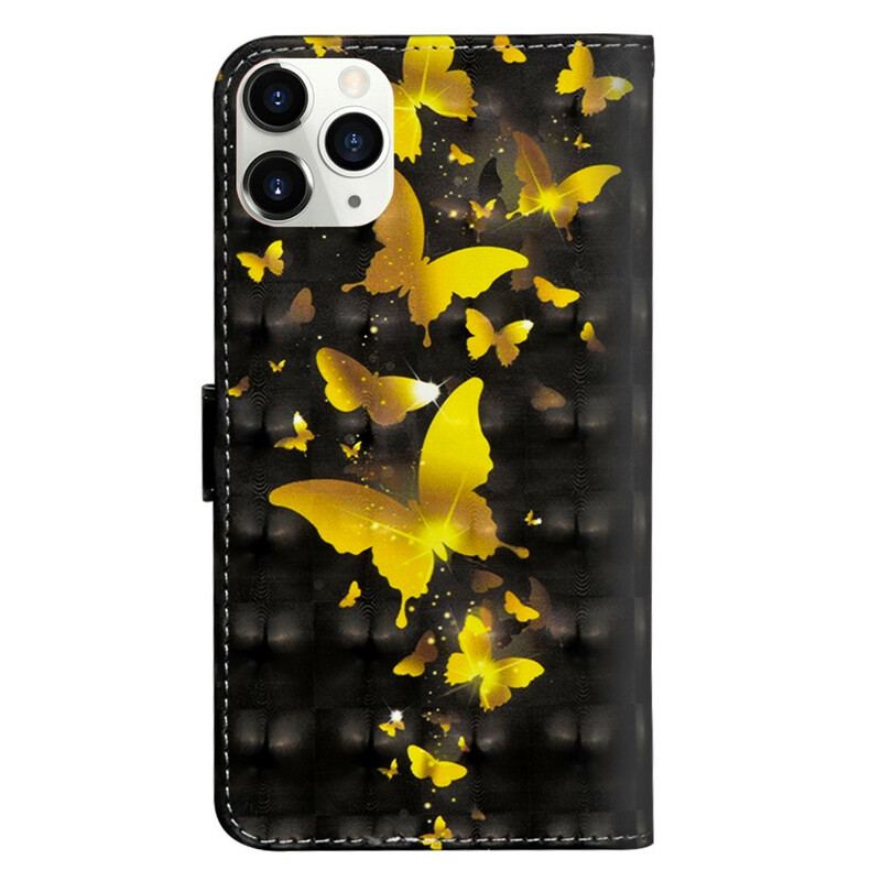 Housse iPhone 12 Mini Papillons Jaunes